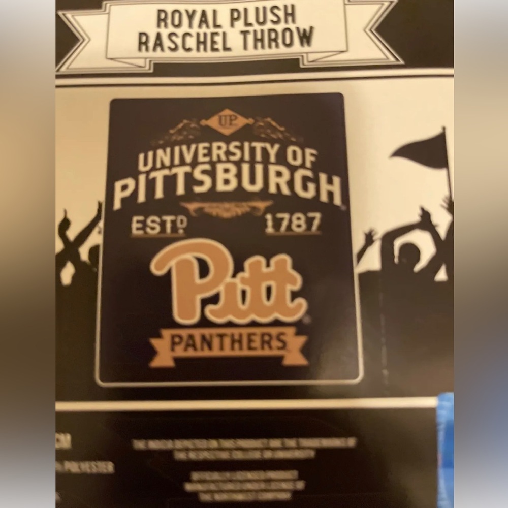 Pittsburgh Panthers 50” X 60” Blue & Gold Royal Plush Raschel Throw By Northwest